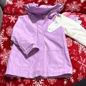 Carter's Lavender Unicorn Raincoat